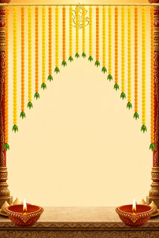 Modak Utsav — Living Greeting — Hindu Traditional Ganesh Chaturthi invitation card design from Ayozan