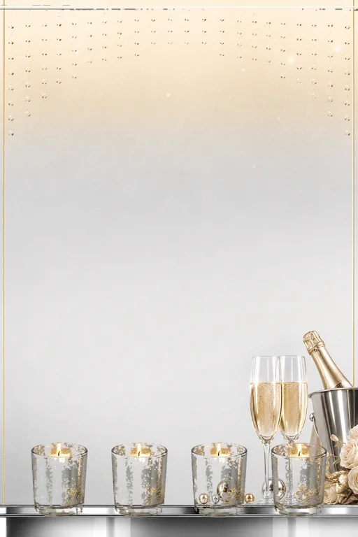 Champagne Chrome Engagement — Living Invitation — invitation page
