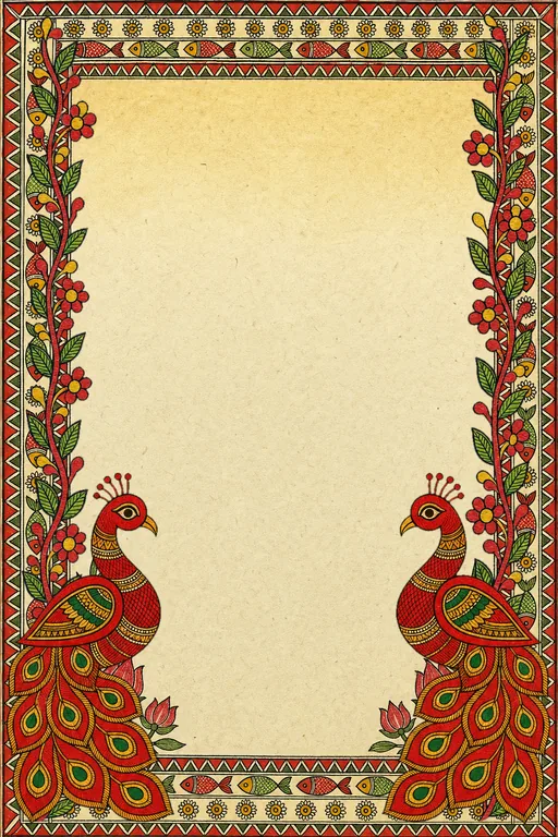 Mithila Crimson — Living Invitation — Maithili Hindu Traditional Wedding invitation card design from Ayozan