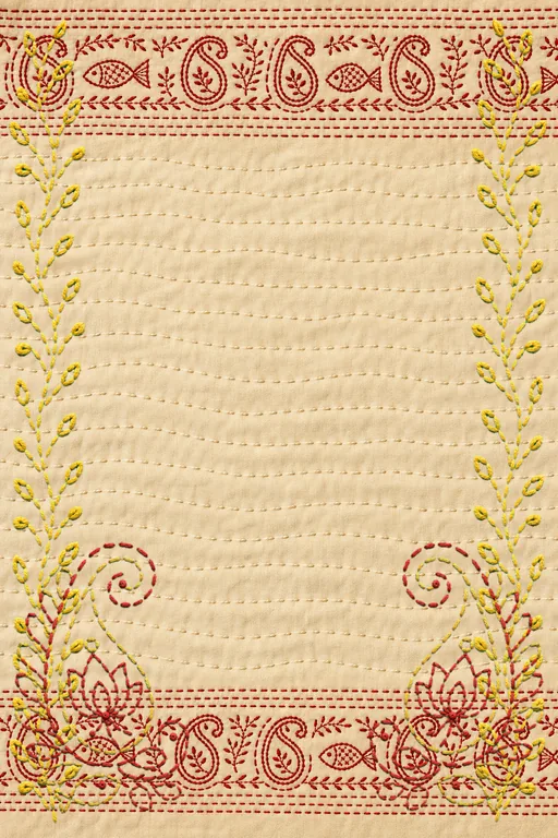 Kantha Annaprashan — Living Invitation — Bengali Hindu Traditional Annaprashan invitation card design from Ayozan