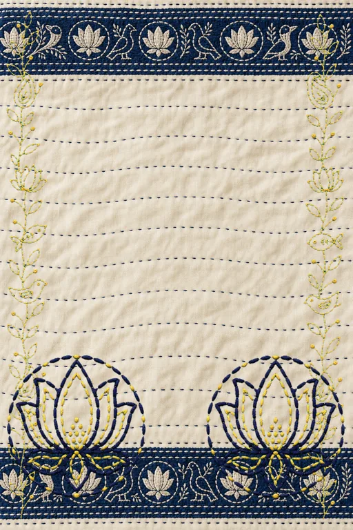 Kantha Naming — Living Invitation — Bengali Hindu Traditional Naming Ceremony invitation card design from Ayozan