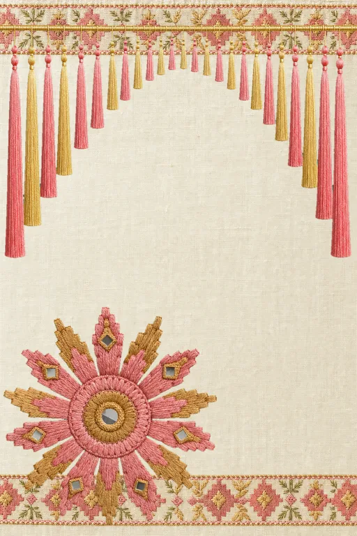 Phulkari Rose — Living Invitation — invitation page