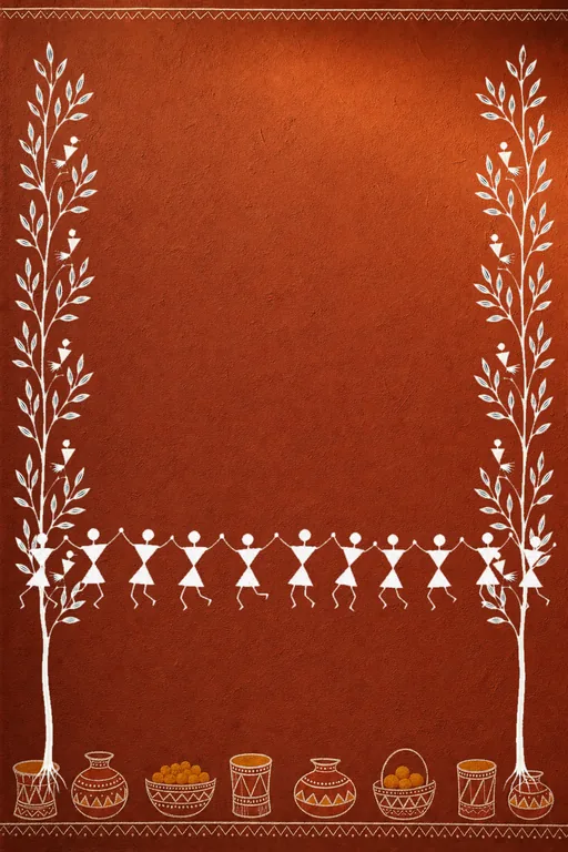 Warli Birthday — Living Invitation — Marathi Traditional Birthday invitation card design from Ayozan