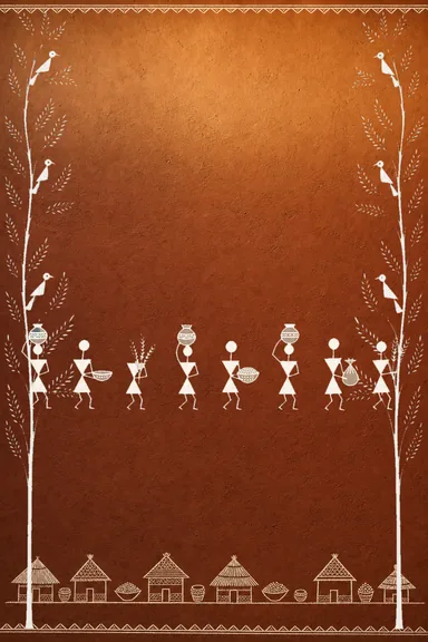 Warli Griha Pravesh — Housewarming invitation card design
