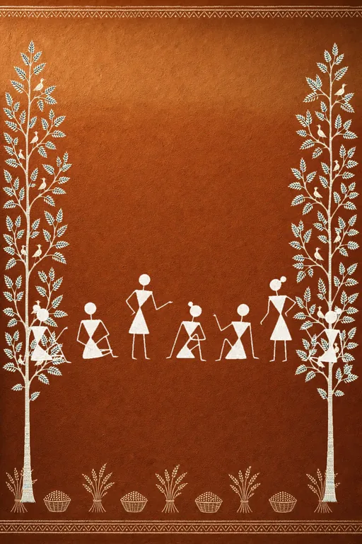 Warli Retirement — Living Invitation — Marathi Traditional Retirement invitation card design from Ayozan