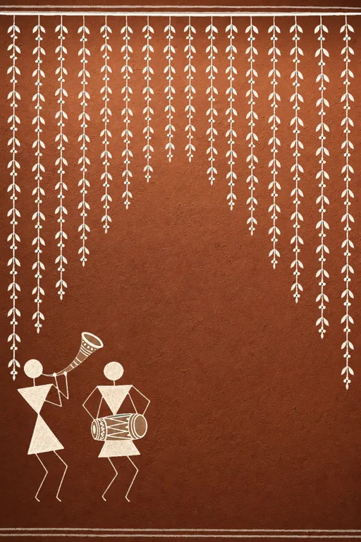 Warli Ochre — Living Invitation — invitation page