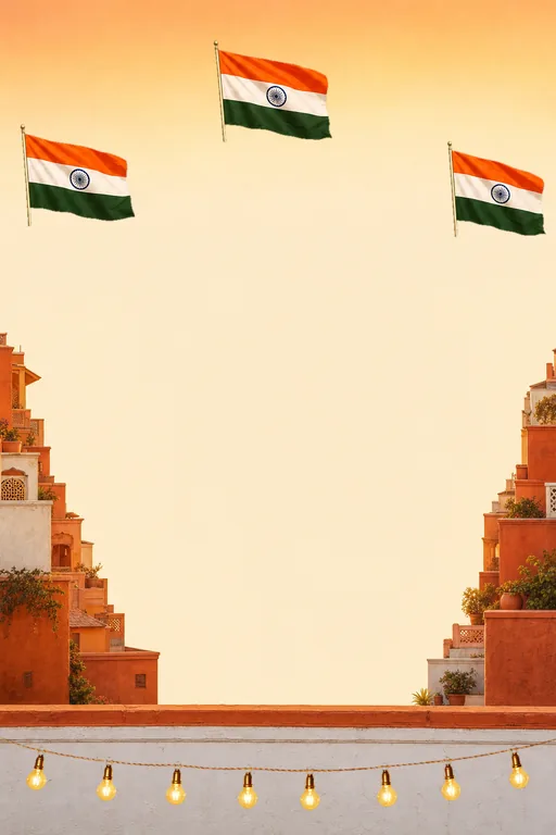 Har Ghar Tiranga — Living Greeting — Traditional Independence Day invitation card design from Ayozan