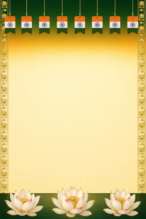 Vande Mataram — Living Greeting — Traditional Independence Day invitation card design from Ayozan