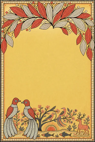 Gond Naamkaran — Living Invitation — Naming Ceremony card design