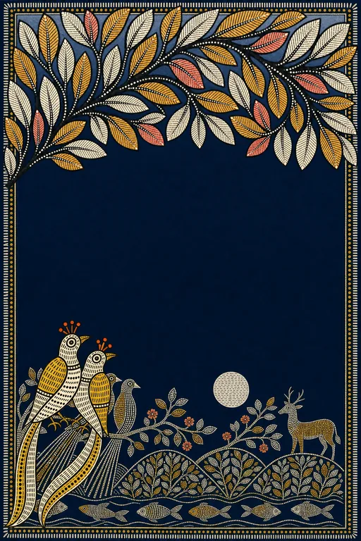 Gond Saalgirah — Living Invitation — Chhattisgarhi Traditional Anniversary invitation card design from Ayozan
