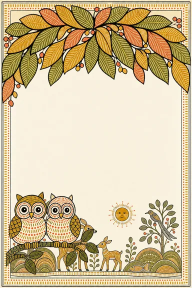 Gond Shishu Van — Baby Shower invitation card design