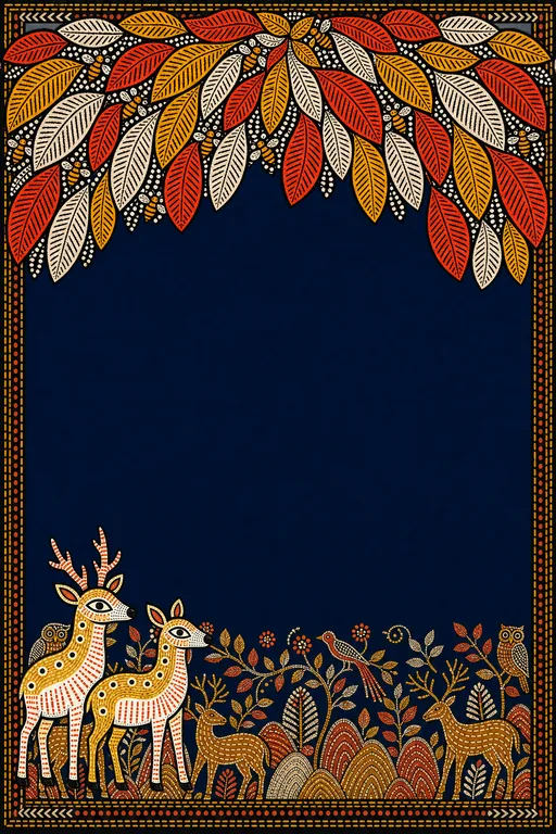 Gond Vann Raatri — Living Invitation — Chhattisgarhi Traditional Wedding invitation card design from Ayozan