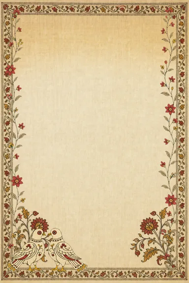 Kalamkari Ivory — Telugu invitation card design