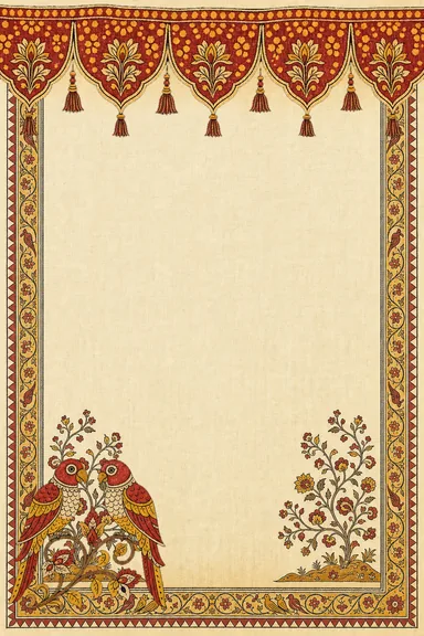 Kalamkari Kalyanam — Telugu Wedding invitation card design