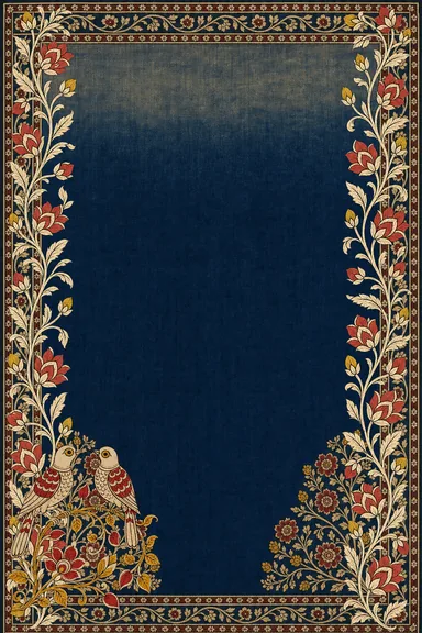 Kalamkari Nilam — Living Invitation — Reception card design
