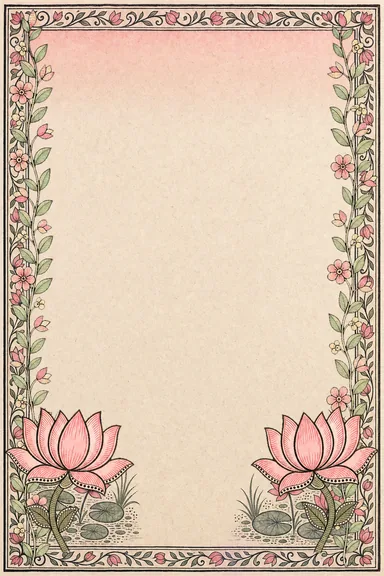 Mithila Kamal — Indian Heritage invitation card design