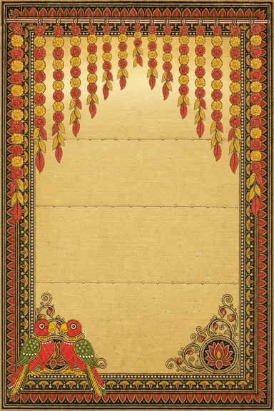 Patta Subha — Diwali greeting card design