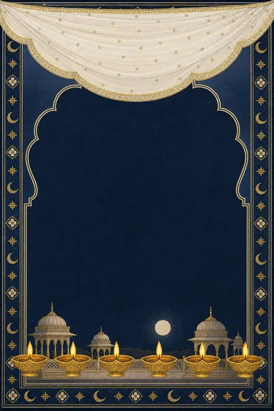 Chandni Mahal — Anniversary invitation card design