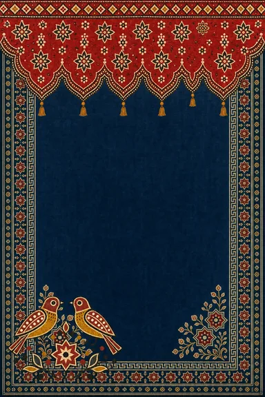 Ajrakh Lagan — Ajrakh Wedding invitation card design