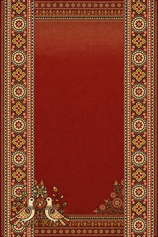 Ajrakh Sagai — Living Invitation — Gujarati Traditional Engagement invitation card design from Ayozan