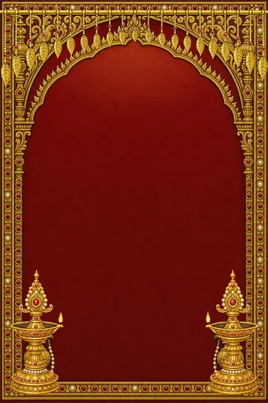 Thanjavur Puthumanai — Tamil invitation card design