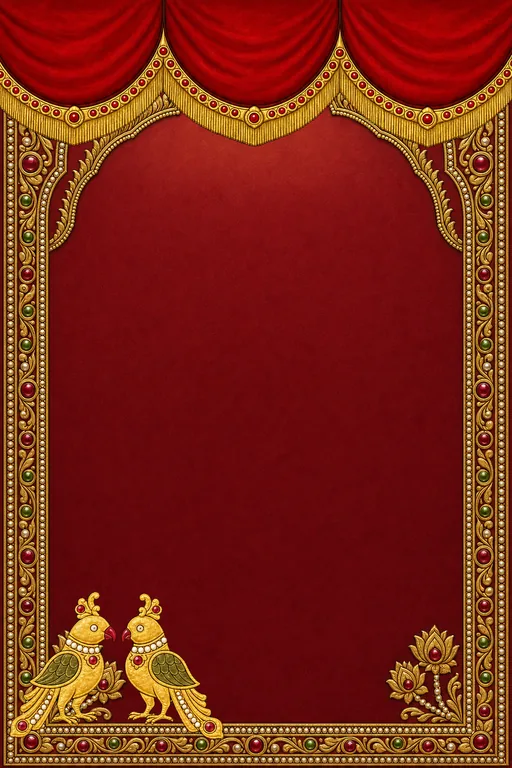 Thanjavur Thirumanam — Living Invitation — Tamil Hindu Traditional Wedding invitation card design from Ayozan