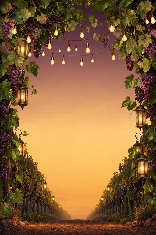 Vineyard Dusk — Living Invitation — Modern Wedding invitation card design from Ayozan