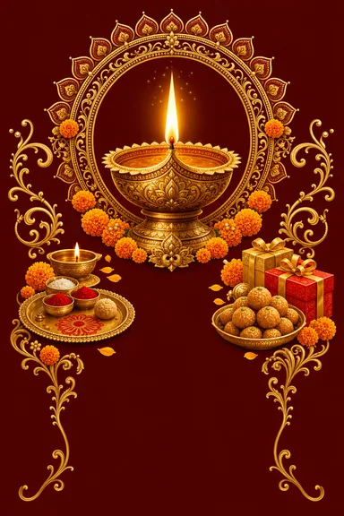 Yama Dwitiya — Bhai Dooj greeting card design