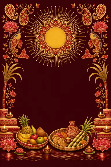 Shubh Chhath — Chhath Puja greeting card design