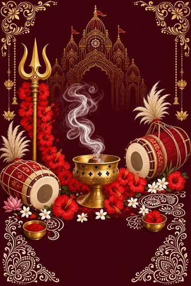 Subho Durga Puja — Durga Puja design