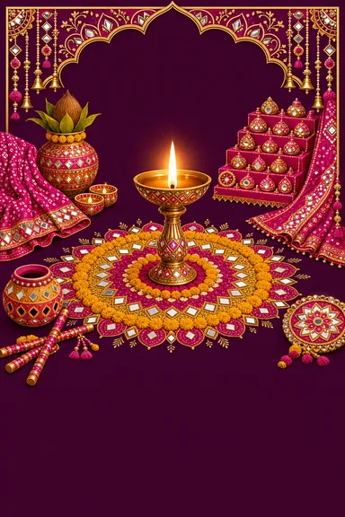 Navratri Blessings — Gujarati invitation card design
