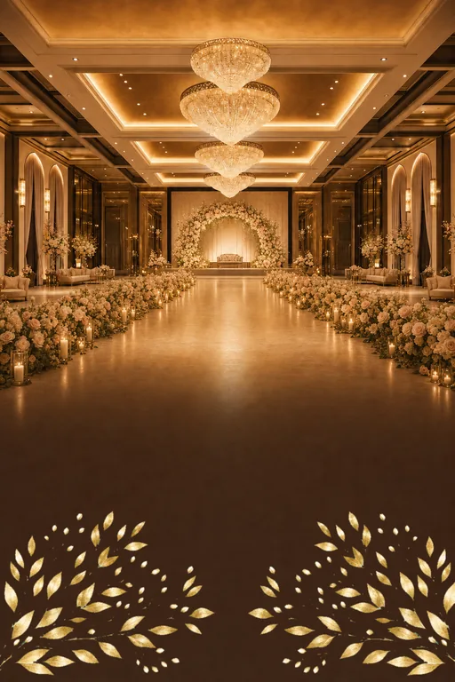 Amber Ballroom — Wedding — Modern Wedding invitation card design from Ayozan