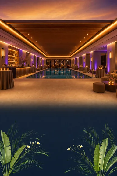 Amber Poolside — Sangeet — Sangeet card design