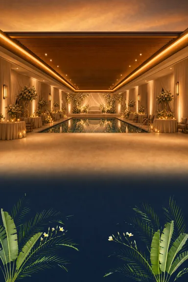 Amber Poolside — Reception — Reception card design