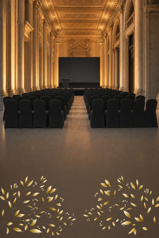 Twilight Colonnade — Corporate — Modern Corporate invitation card design from Ayozan