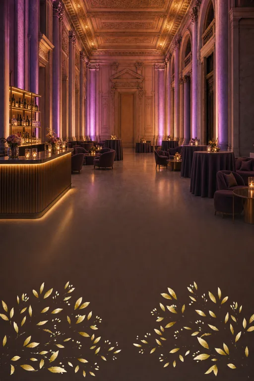 Twilight Colonnade — Sangeet — Modern Sangeet invitation card design from Ayozan
