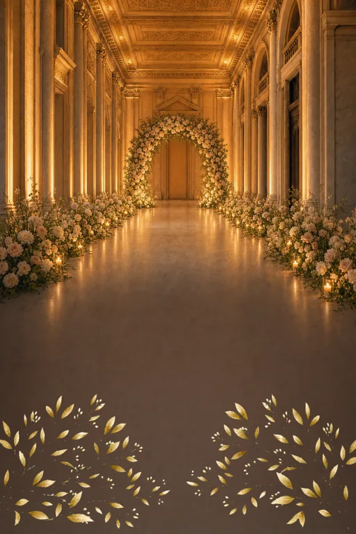 Twilight Colonnade — Wedding — Modern Wedding invitation card design from Ayozan