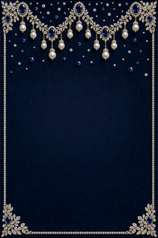 Midnight Sapphire Suite — Living Invitation — Ornate Wedding invitation card design from Ayozan