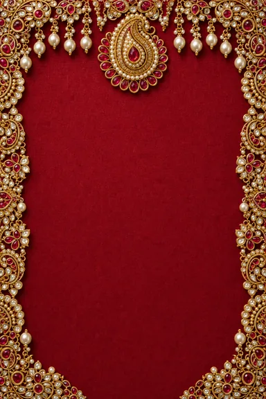 Ruby Kundan Suite — Living Invitation — Wedding card design