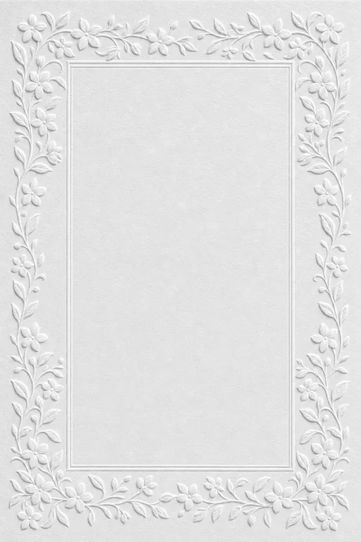 Embossed Vine Wedding — Living Invitation — Minimal Wedding invitation card design from Ayozan