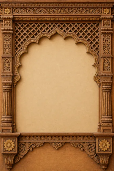 Haveli Jharokha Gujarati Wedding — Living Invitation — animated wedding invitation from the Regal collection