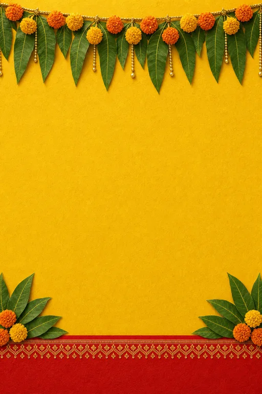 Pasupu Toran Telugu Wedding — Living Invitation — Telugu Hindu Traditional Wedding invitation card design from Ayozan