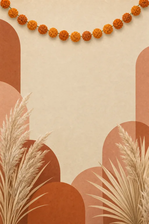 Boho Marigold Wedding — Living Invitation — Modern Wedding invitation card design from Ayozan