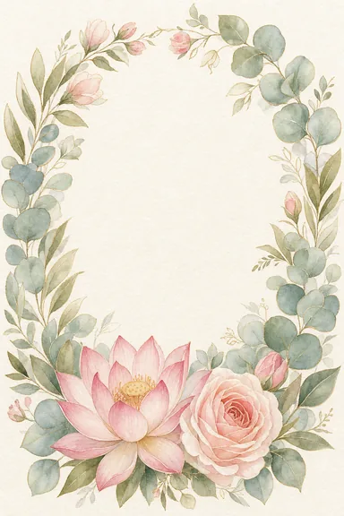Milan Lotus & Rose Wedding — Living Invitation — Wedding card design