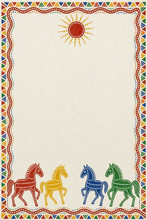 Pithora Folk Wedding — Living Invitation — Gujarati Traditional Wedding invitation card design from Ayozan