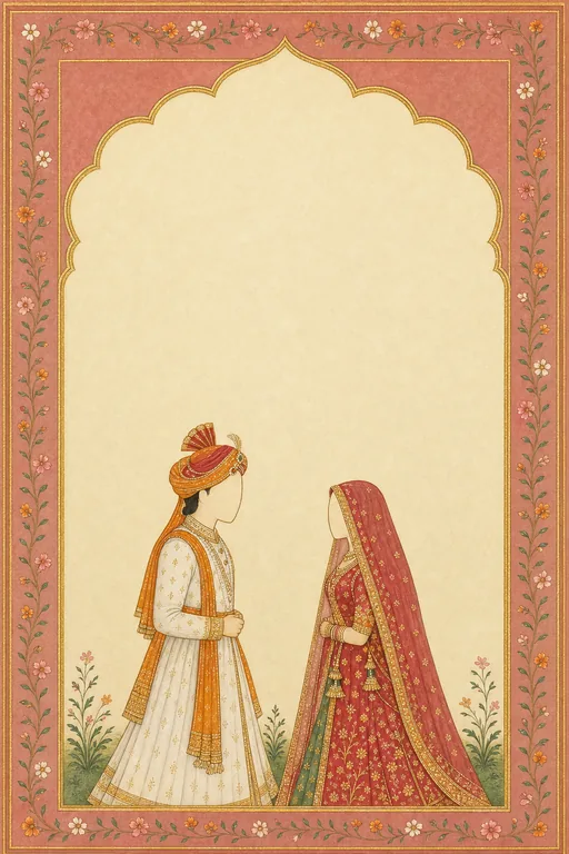 Rajasthani Jodi Wedding — Living Invitation — Rajasthani Hindu Traditional Wedding invitation card design from Ayozan