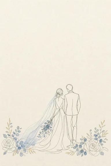 Jodi Sketch White Wedding — Living Invitation — Wedding invitation