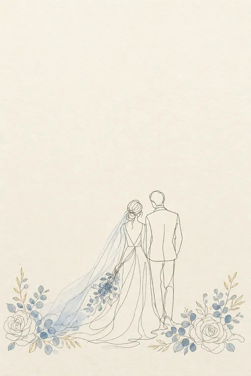 Jodi Sketch White Wedding — Living Invitation — Christian Modern Wedding invitation card design from Ayozan