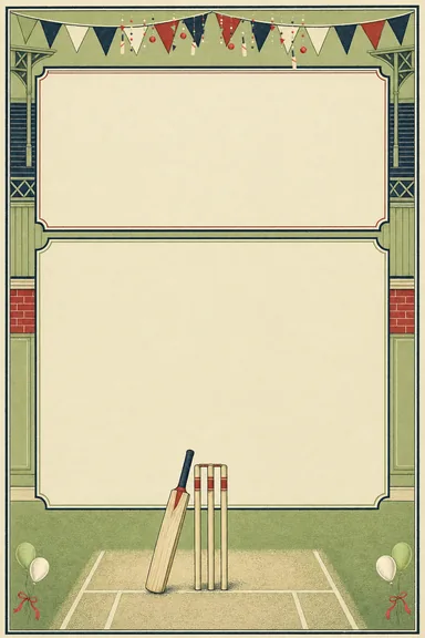 Birthday at the Crease — Birthday invitation card design