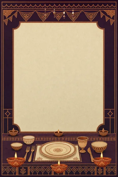 Diwali at Our Table — Diwali greeting card design